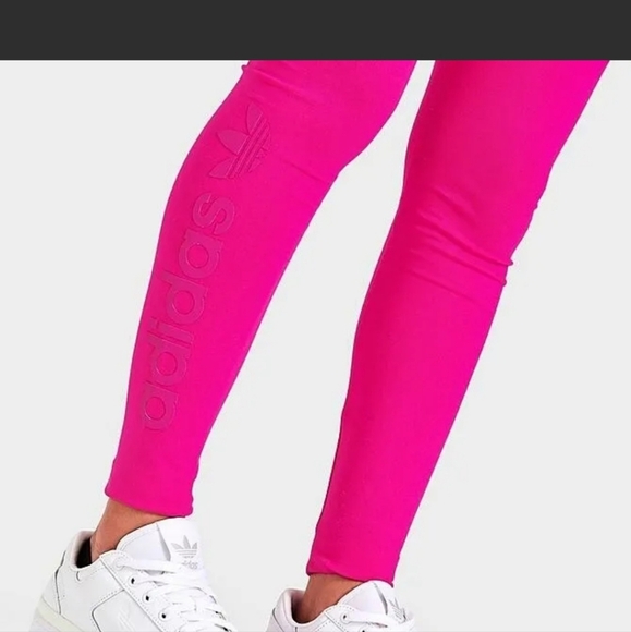 ✨️💕 ADIDAS womens ORIGINALS COTTON LEGGINGS PINK IN SIZES XS ✨️💕 - Picture 2 of 8
